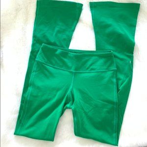 Splits59 Raquel Slim Flare Green Yoga Pants